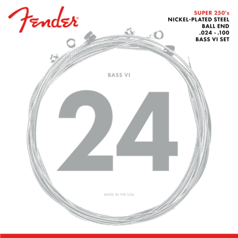 fender-super-250-bass-vi-string-set-nickel-plated-steel-ball-end-024-100 Fender Super 250 Bass VI String Set, Nickel Plated Steel, Ball End, .024-.100