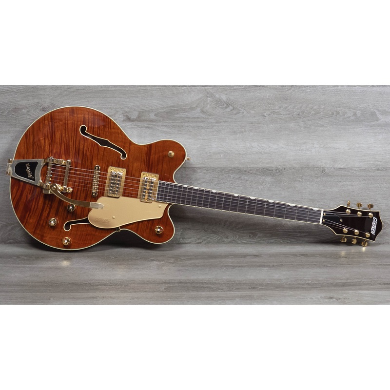 gretsch-electromatic-ltd-flame-okoume-broadkaster-double-cut-with-bigsby-rosewood-fingerboard-roundup-orange Gretsch Electromatic LTD Flame Okoume Broadkaster Double-Cut with Bigsby, Rosewood Fingerboard, Roundup Orange