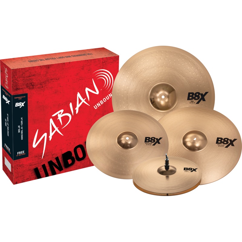 sabian-b8x-performance-set-plus-14-16-18-20 Sabian B8X Performance Set Plus 14"/16"/18"/20"