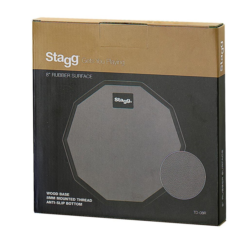 stagg-8-drum-practice-pad-td-08r Stagg 8" Drum Practice Pad TD-08R