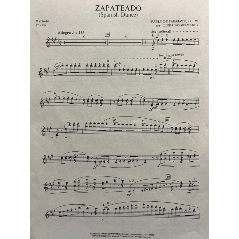 zapateado-op-23-marimba-sarasate-maxey Zapateado, Op. 23 - Marimba - Sarasate / Maxey