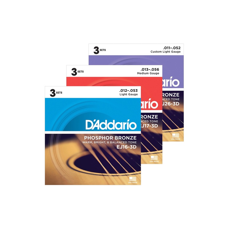 d-addario-phosphor-bronze-acoustic-guitar-strings-3-pack D'Addario Phosphor Bronze Acoustic Guitar Strings, 3 Pack
