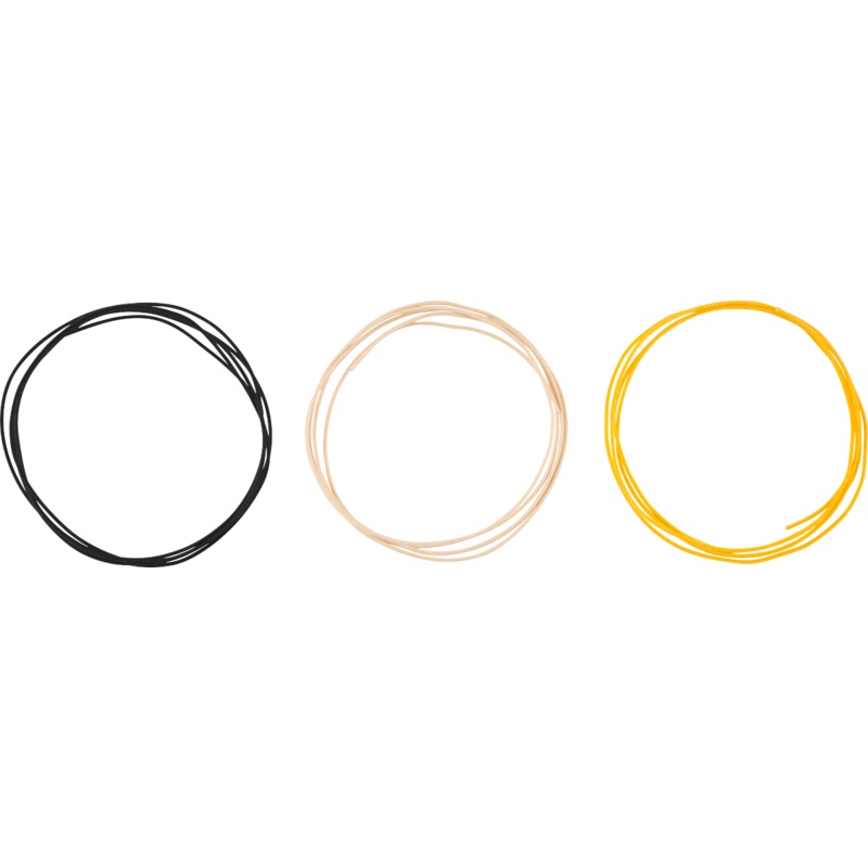 fender-pure-vintage-cloth-wire-22-awg-black-white-yellow-15 Fender Pure Vintage Cloth Wire, 22 AWG, Black, White, Yellow, 15'