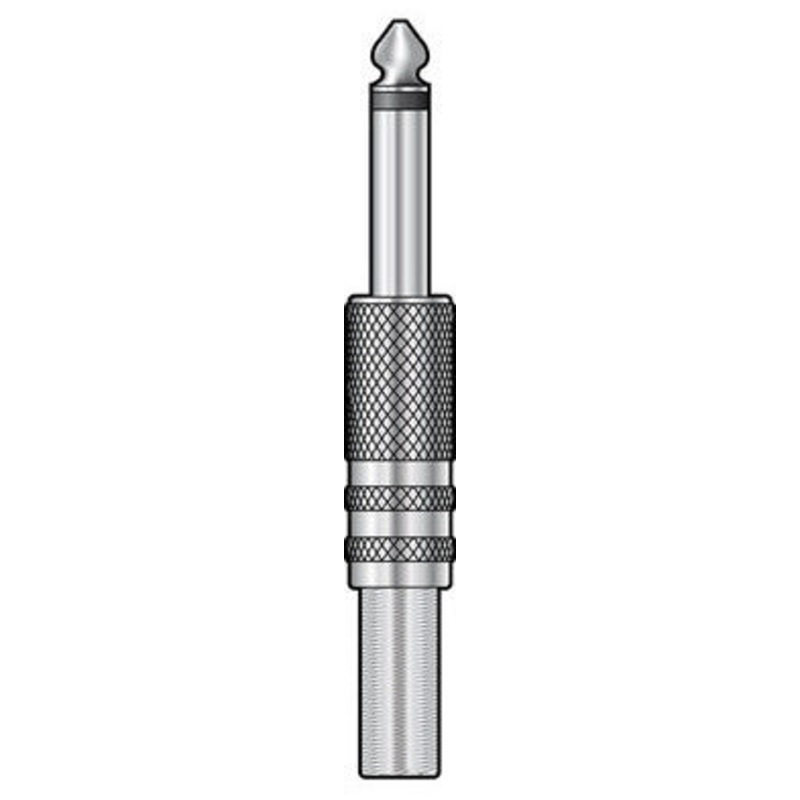 qtx-6-3mm-mono-metal-jack-plug QTX 6.3mm Mono Metal Jack Plug