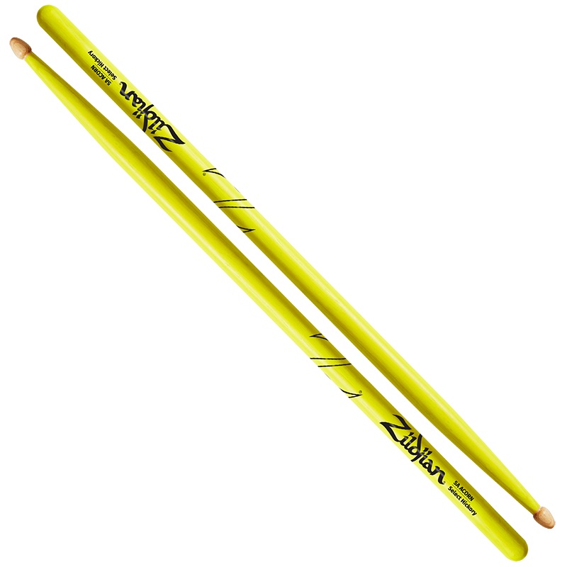 zildjian-hickory-5a-acorn-drumsticks-neon-yellow-z5aacdgy Zildjian Hickory 5A Acorn Drumsticks - Neon Yellow (Z5AACDGY)