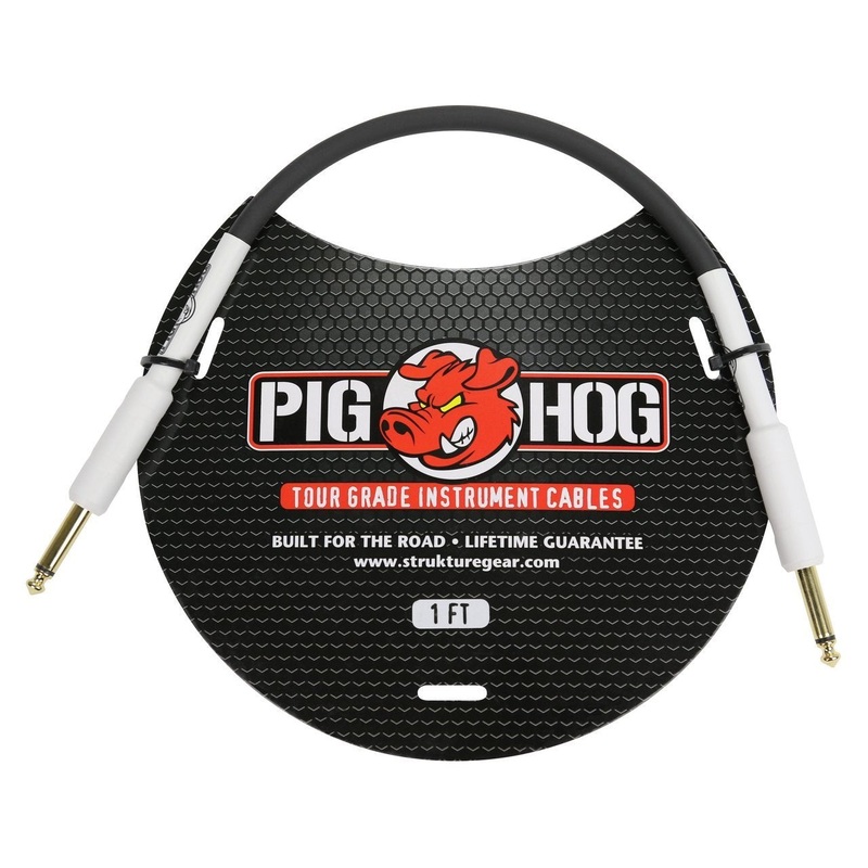 pig-hog-1ft-1-4-1-4-8mm-tour-grade-instrument-cable Pig Hog 1ft 1/4" - 1/4" 8MM Tour Grade Instrument Cable