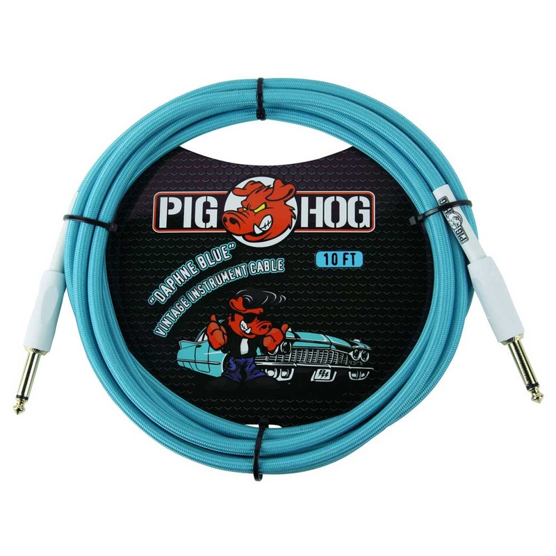 pig-hog-vintage-daphne-blue-instrument-cable-10ft Pig Hog Vintage "Daphne Blue" Instrument Cable, 10ft
