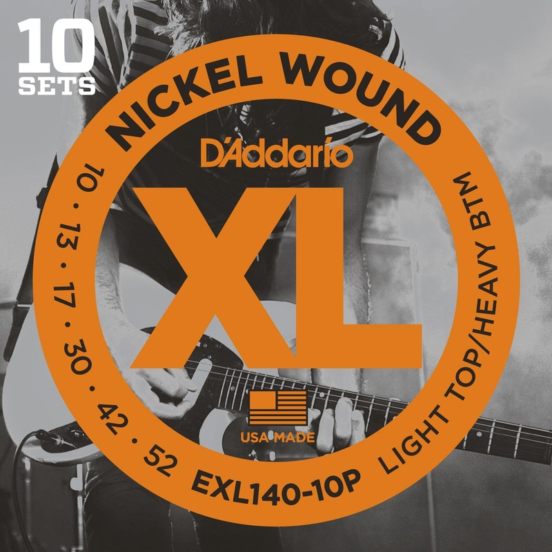 d-addario-xl-10-pack-electric-guitar-string-set-nickel-exl140-10p-light-top-heavy-bottom-010-052 D'Addario XL 10-Pack Electric Guitar String Set, Nickel, EXL140-10P Light Top/Heavy Bottom .010-.052