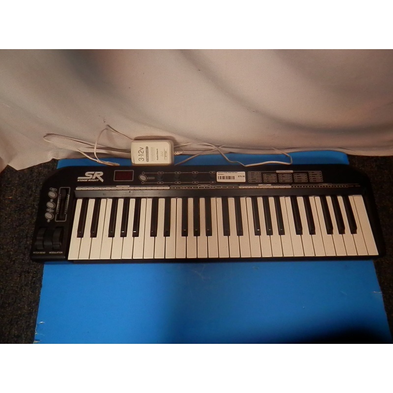 stage-right-sr-606607-midi-keyboard-controller-black-49-key-used-with-power-supply Stage Right SR 606607 MIDI Keyboard Controller - Black, 49 Key used with power supply