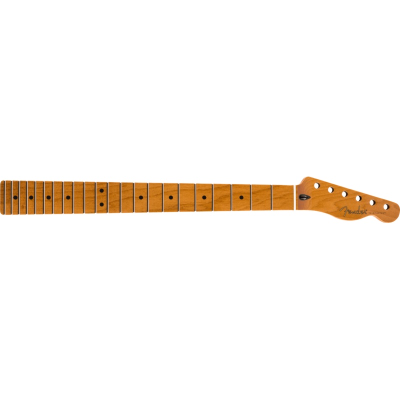 fender-roasted-maple-telecaster-neck-22-jumbo-frets-12-maple-flat-oval-shape Fender Roasted Maple Telecaster Neck, 22 Jumbo Frets, 12", Maple, Flat Oval Shape
