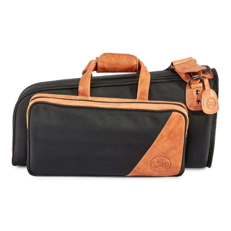 gard-elite-cornet-gig-bag-synthetic-black-w-brown-trim-gacor3esk Gard Elite Cornet Gig Bag - Synthetic Black w/ Brown Trim (GACOR3ESK)