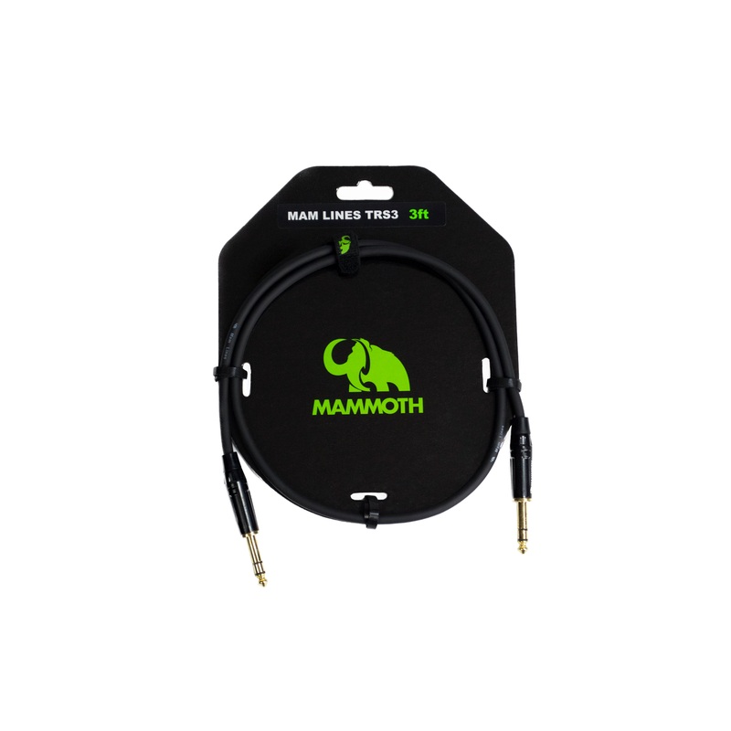 mammoth-mam-lines-trs3-audio-cable-trs-trs-3ft Mammoth MAM LINES TRS3 Audio Cable - TRS-TRS - 3ft