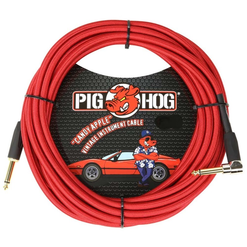 pig-hog-20ft-right-angle-candy-apple-vintage-instrument-cable Pig Hog 20ft Right Angle "Candy Apple" Vintage Instrument Cable
