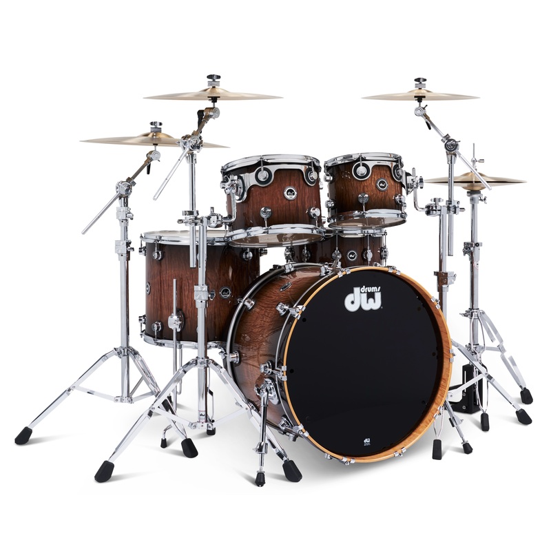 dwe-5pc-electronic-kit-w-cymbal-hw-bundle-curly-maple-burst-exotic-rubix24-interface DWe 5pc Electronic Kit w/Cymbal + HW Bundle - Curly Maple Burst (Exotic) + Rubix24 Interface