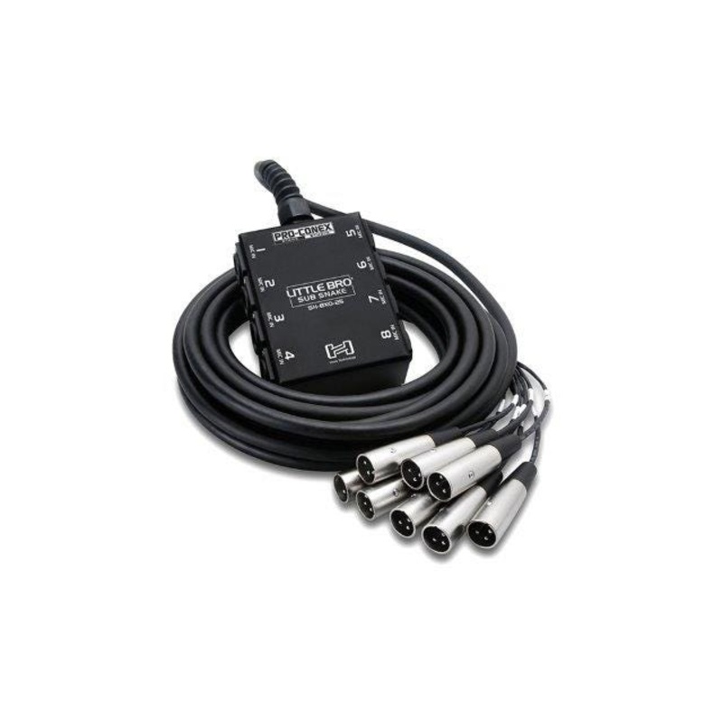 hosa-little-bro-8-channel-sub-snake-25ft-sh8x025 Hosa 'Little Bro' 8-channel Sub Snake - 25ft (SH8X025)