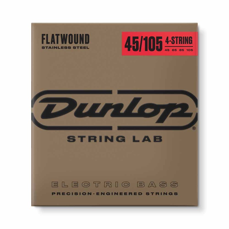 dunlop-flatwound-bass-guitar-strings-medium-45-105 Dunlop Flatwound Bass Guitar Strings, Medium 45-105