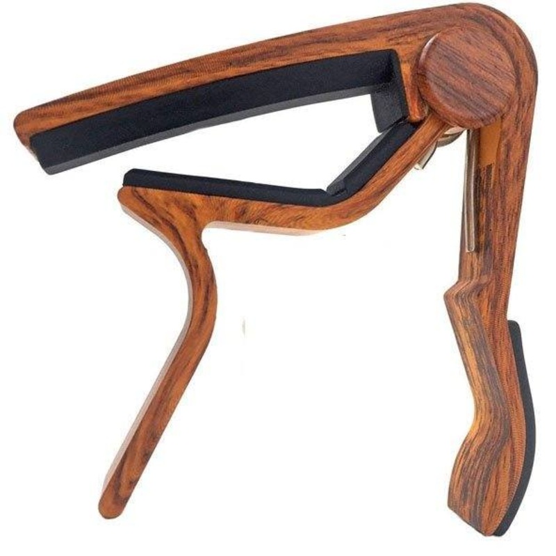 dunlop-style-quick-release-guitar-capo-wood-style-finish Dunlop Style Quick Release Guitar Capo Wood Style Finish