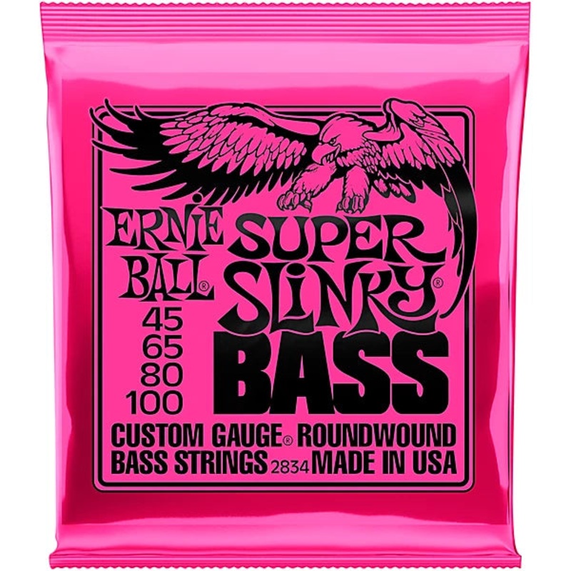 ernie-ball-super-slinky-nickel-wound-bass-strings-45-100-gauge Ernie Ball Super Slinky Nickel Wound Bass Strings 45-100 Gauge