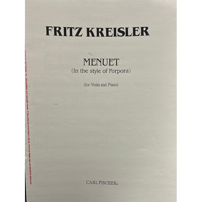 menuet-violin-kreisler Menuet - Violin - Kreisler
