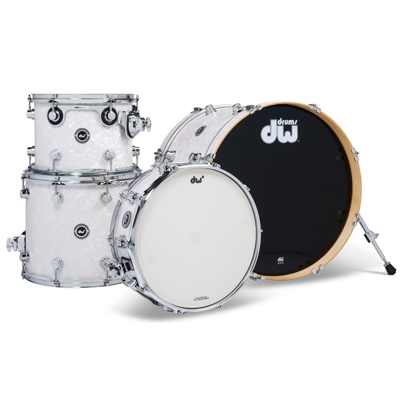dwe-4pc-shell-pack-electronic-kit-white-marine-pearl-finish-ply-rubix24-interface DWe 4pc Shell Pack Electronic Kit - White Marine Pearl (Finish Ply) + Rubix24 Interface