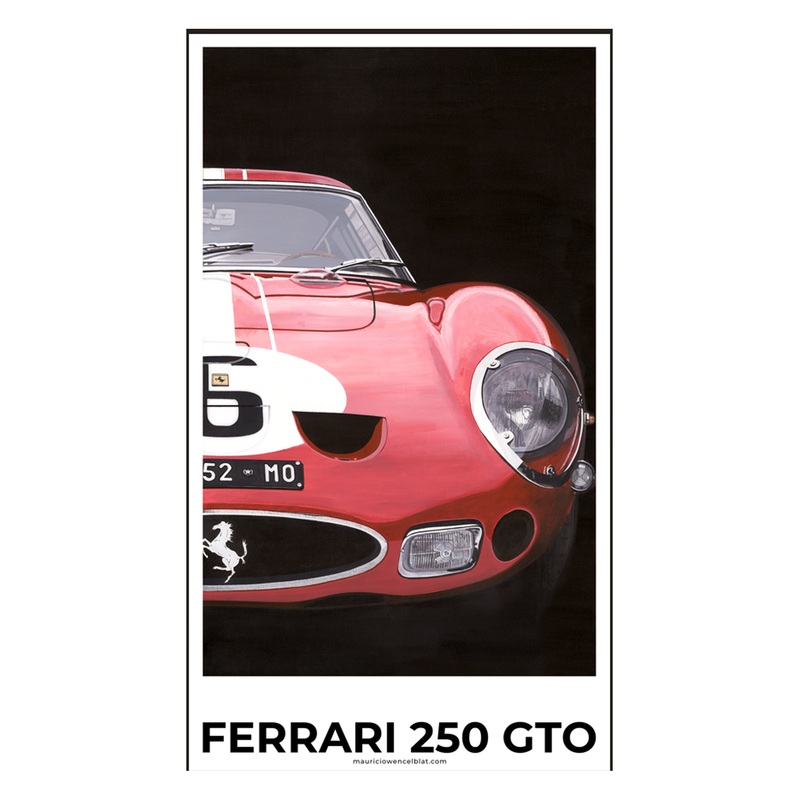 mauricio-wencelblat-ferrari-gto-26-x-15-print Mauricio Wencelblat Ferrari GTO - 26" X 15" Print