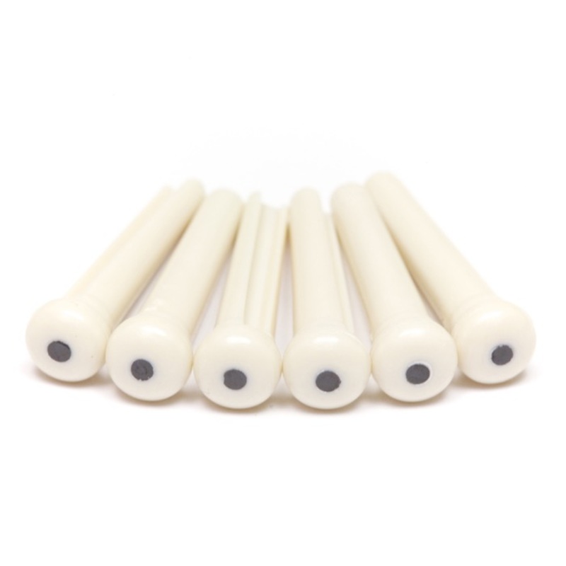 graphtech-tusq-traditional-style-bridge-pins-black-dot Graphtech Tusq Traditional Style Bridge Pins - Black Dot