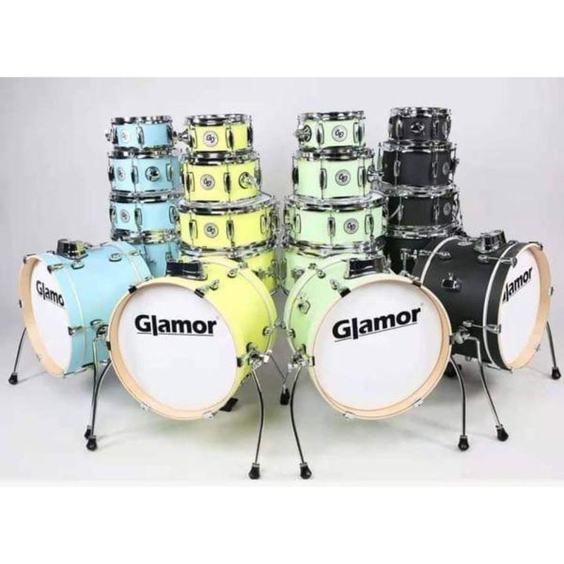 glamor-smart-5-piece-acoustic-mini-drum-set-lemon-yellow Glamor SMART 5-piece Acoustic Mini Drum Set - Lemon Yellow