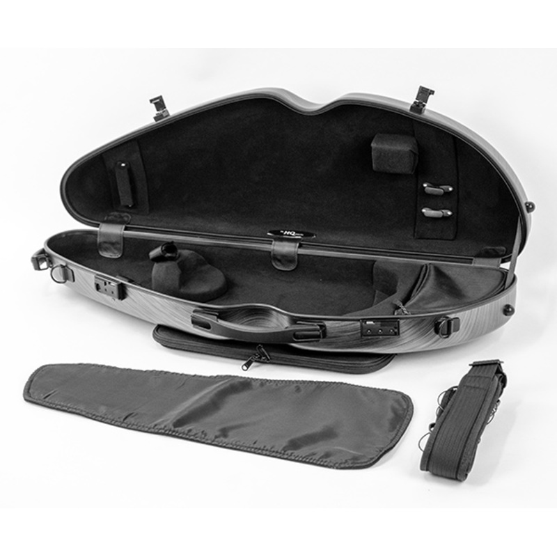 hq-pc-1-2-size-moon-violin-case-brushed-champagne HQ PC 1/2 Size Moon Violin Case - Brushed Champagne