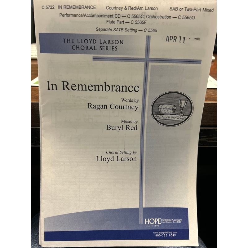 in-remembrance-vocal-courtney-red-larson In Remembrance - Vocal - Courtney / Red / Larson