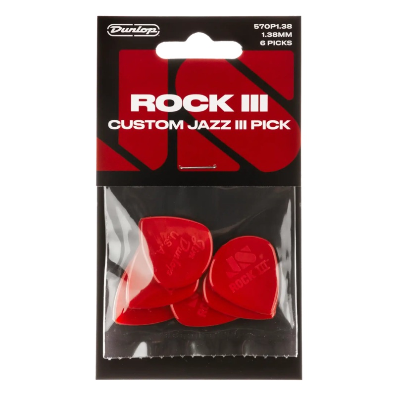 jim-dunlop-rock-iii-jazz-iii-custom-players-pick-pack-6-pack Jim Dunlop Rock III Jazz III Custom Players Pick Pack (6 Pack)