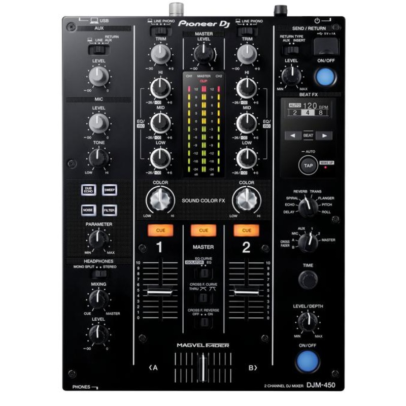 pioneer-dj-djm-450-2-channel-dj-mixer Pioneer DJ DJM-450 2-Channel DJ Mixer