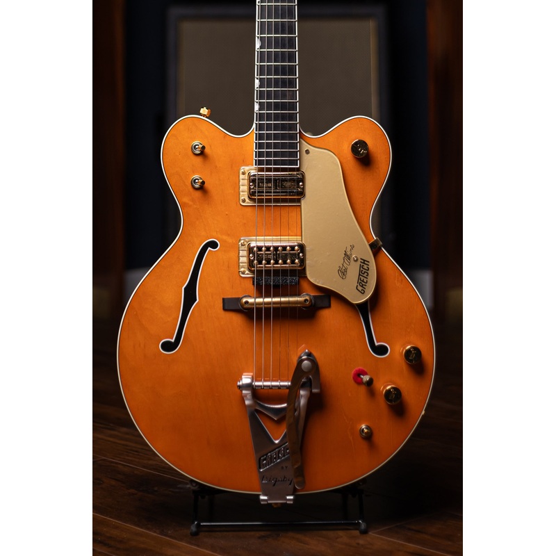 2014-gretsch-g6120dc-electric-guitar-orange 2014 Gretsch G6120DC Electric Guitar - Orange