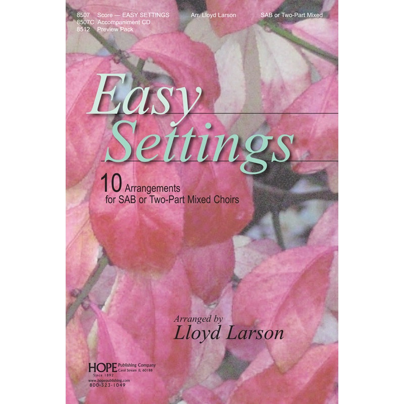 easy-settings-vol-1-sab-or-two-part-mixed-l-larson Easy Settings Vol. 1 - SAB or Two-Part Mixed - L. Larson