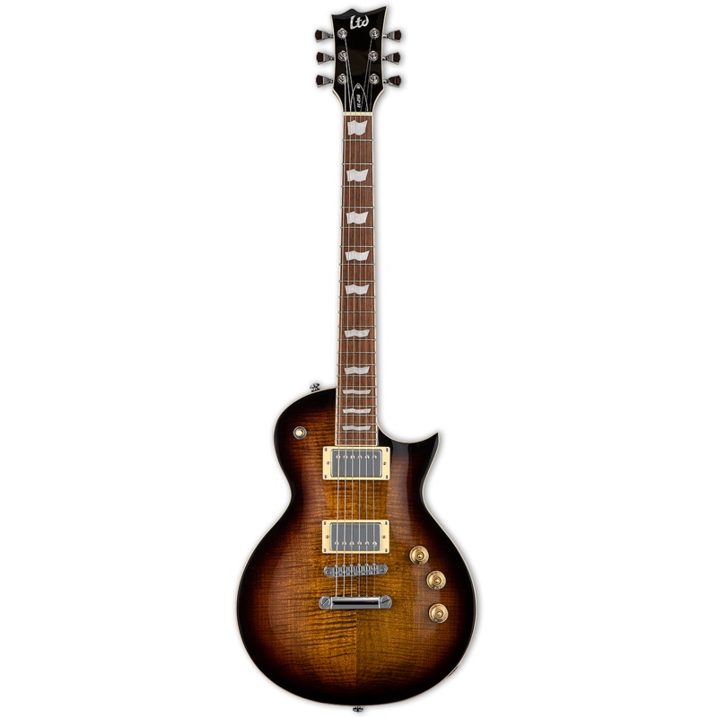 esp-ltd-eclipse-ec-256fm-guitar-dark-brown-sunburst ESP LTD Eclipse EC-256FM Guitar - Dark Brown Sunburst