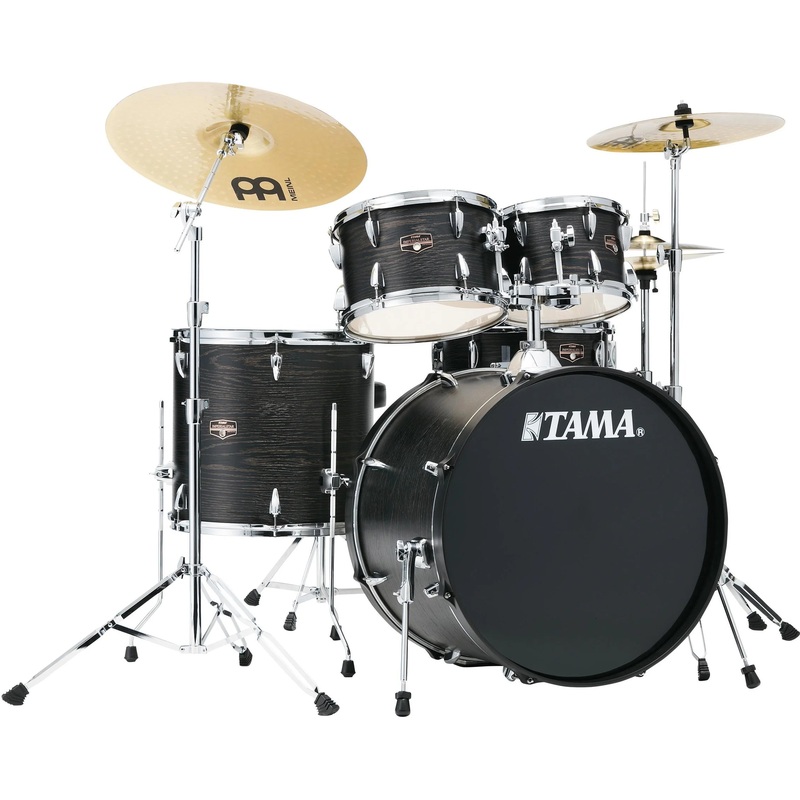 tama-imperial-star-5pc-complete-kit-black-oak-wrap-w-black-nickel-shell-hardware Tama Imperial Star 5pc Complete Kit - Black Oak Wrap w/ Black Nickel Shell Hardware