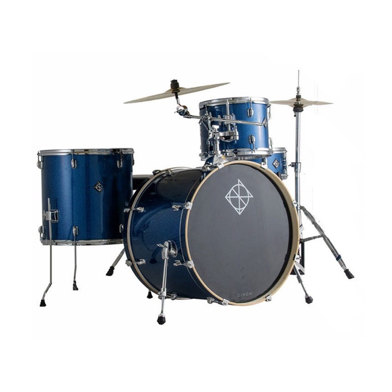 dixon-spark-4pc-18-drum-kit-w-hardware-and-cymbals-ocean-blue-sparkle Dixon Spark 4pc 18" Drum Kit w/Hardware and Cymbals - Ocean Blue Sparkle