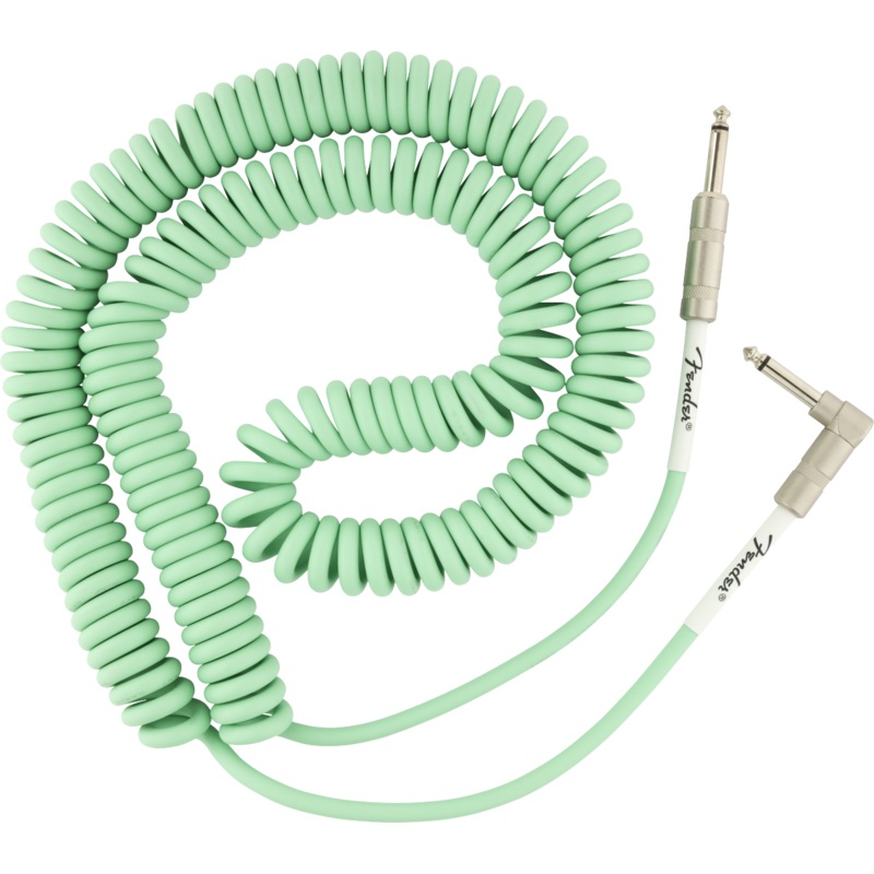 fender-original-series-coiled-instrument-cable-surf-green Fender Original Series Coiled Instrument Cable, Surf Green