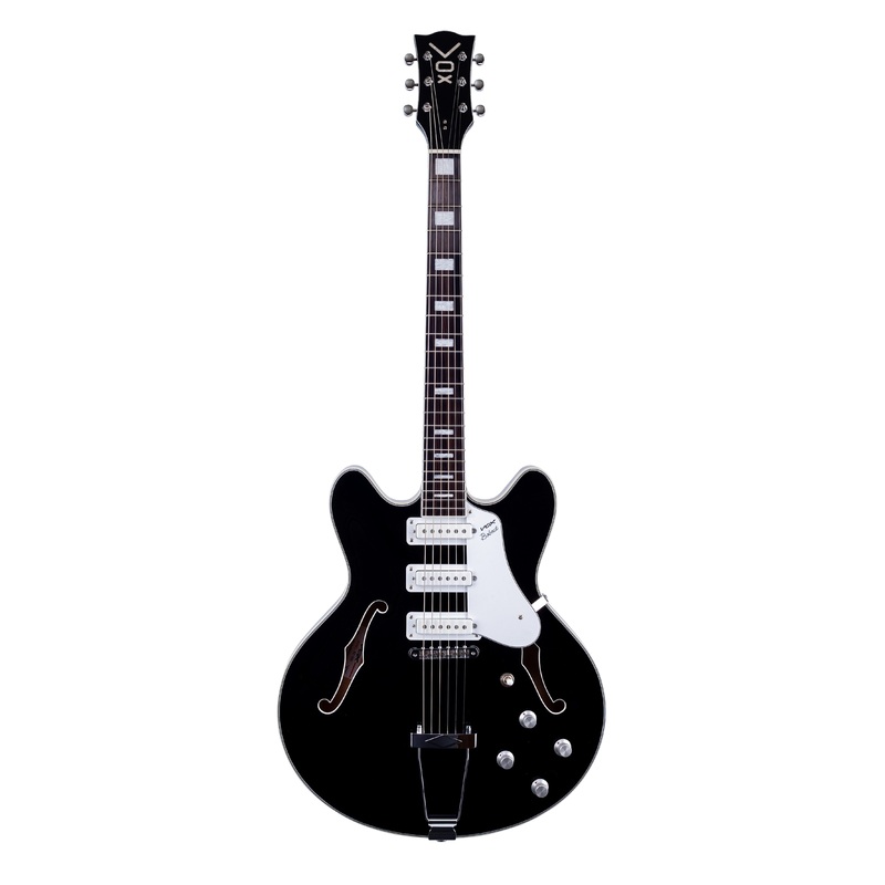vox-bobcat-s66-semi-hollow-electric-guitar-black Vox Bobcat S66 Semi-Hollow Electric Guitar - Black