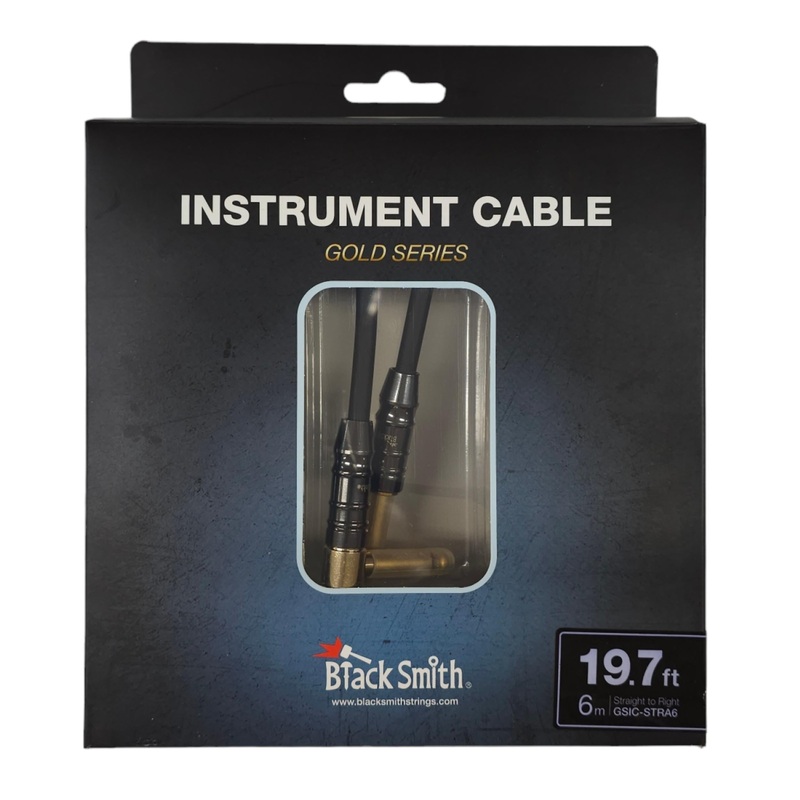black-smith-gsic-stra6-gold-cable-straight-to-angle-mono-6m Black Smith GSIC-STRA6 Gold Cable Straight to Angle Mono 6M