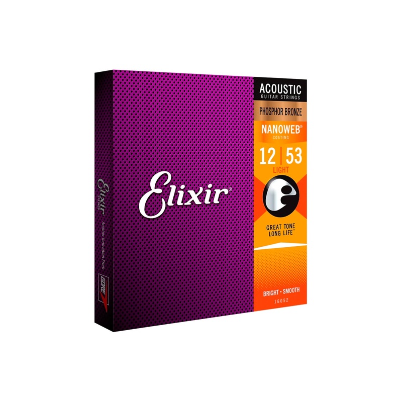elixir-strings-nanoweb-phosphor-bronze-acoustic-guitar-strings-012-053-light Elixir Strings Nanoweb Phosphor Bronze Acoustic Guitar Strings - .012-.053 Light
