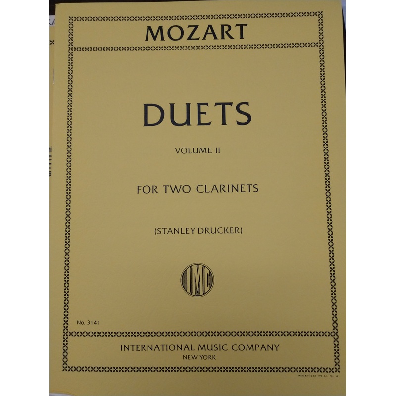 six-duets-for-two-clarinets-volume-ii-mozart-drucker Six Duets for Two Clarinets - Volume II - Mozart/Drucker