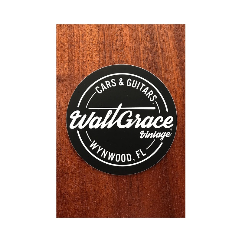 walt-grace-vintage-round-sticker-3-black Walt Grace Vintage Round Sticker 3" - Black