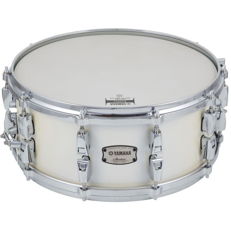 yamaha-absolute-hybrid-maple-14x6-snare-polar-white Yamaha Absolute Hybrid Maple 14x6" Snare - Polar White