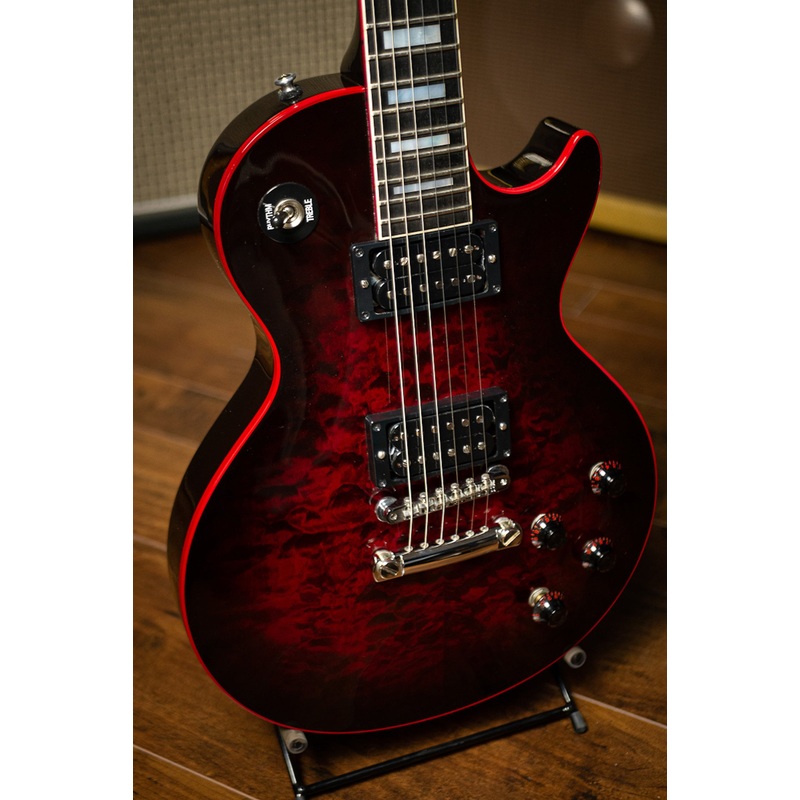 2009-gibson-les-paul-lpr7-black-widow-electric-guitar-black-red 2009 Gibson Les Paul LPR7 Black Widow Electric Guitar - Black/Red