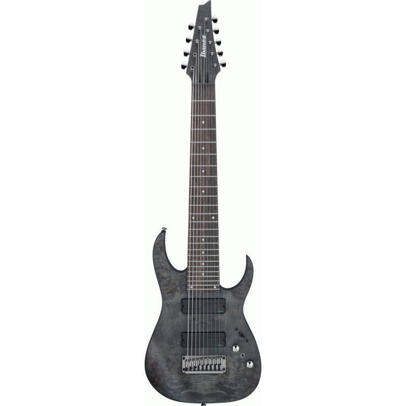 ibanez-rg9pb-9-string-electric-guitar-transparent-gray-flat Ibanez RG9PB 9 String Electric Guitar - Transparent Gray Flat