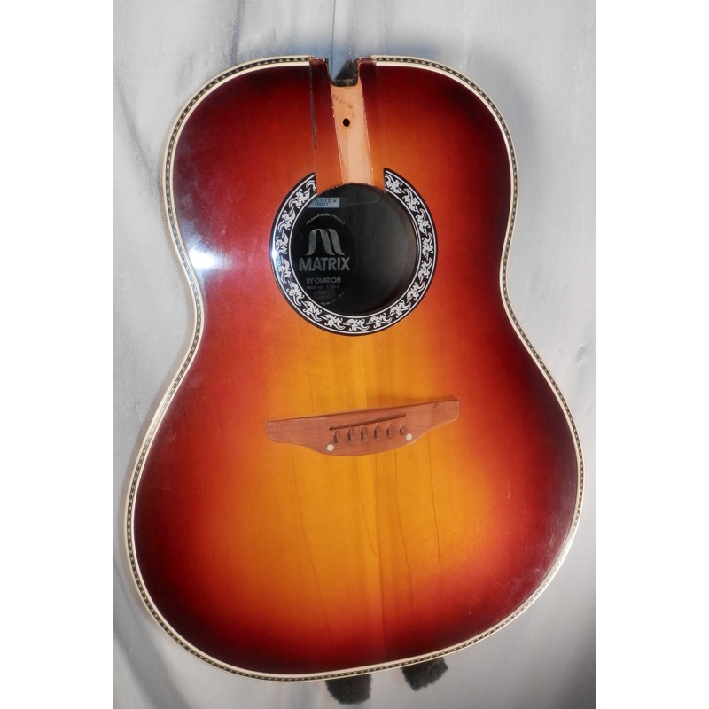 ovation-matrix-model-1132-1-made-in-usa-deep-bowl-body-sunburst-as-is-for-parts-or-repair-project Ovation Matrix Model 1132-1 Made in USA Deep Bowl Body Sunburst AS-IS For Parts or Repair Project