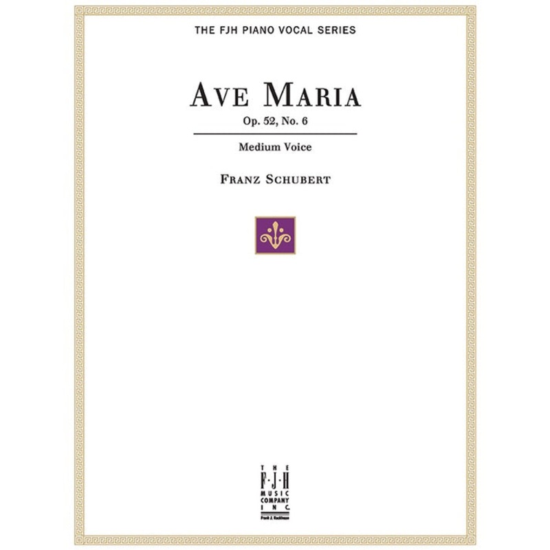 ave-maria-op-52-no-6-medium-voice-schubert Ave Maria Op. 52, No. 6, Medium Voice - Schubert