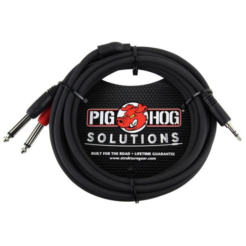 pig-hog-solutions-pb-s3410-3-5mm-dual-1-4-10-stereo-breakout-cable Pig Hog Solutions PB-S3410 3.5mm- Dual 1/4", 10' Stereo Breakout Cable