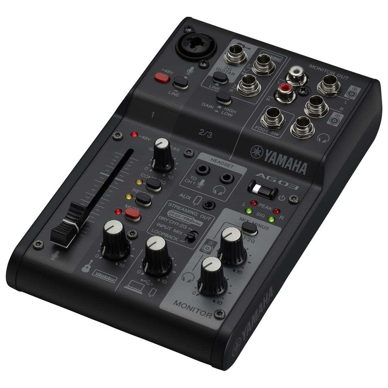 yamaha-ag03mk2-3-channel-live-streaming-mixer-w-usb-audio-interface-black Yamaha AG03MK2 3 Channel Live Streaming Mixer w/USB Audio Interface - Black