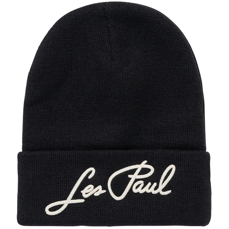 gibson-les-paul-signature-cuffed-beanie-black Gibson "Les Paul" Signature Cuffed Beanie Black